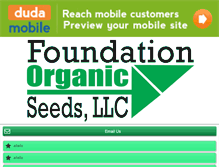 Tablet Screenshot of foundationorganicseed.com